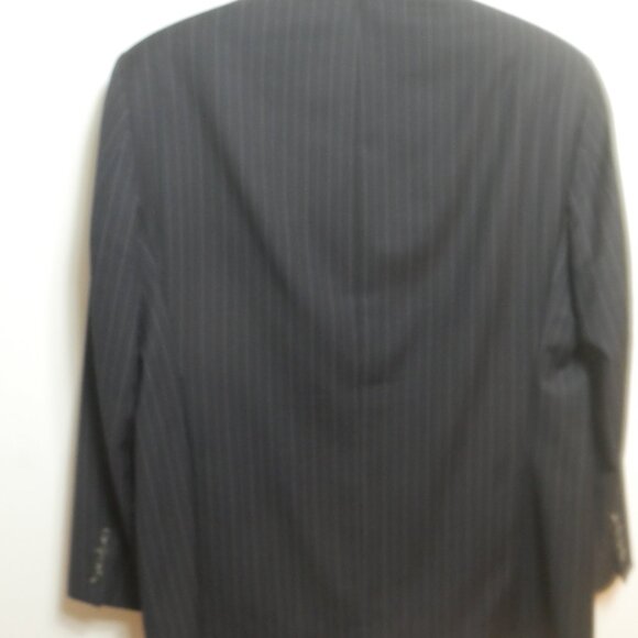 Lauren Ralph Lauren Navy Pinstripe Wool Suit Jacket 40S - Picture 8 of 16